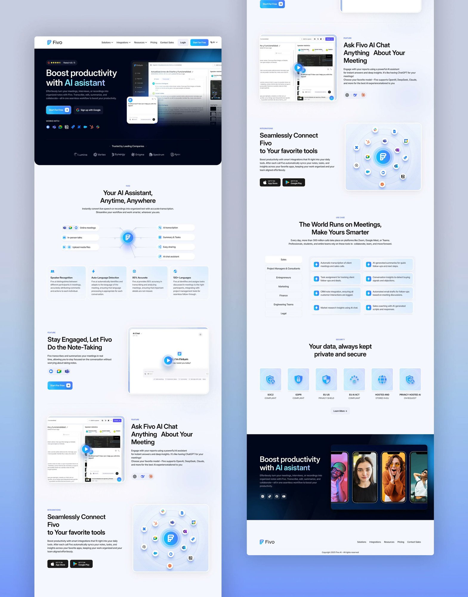 Fivo AI redesigned marketing site